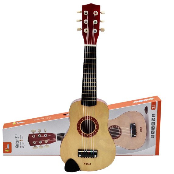 Viga Wooden Guitar for Kids Natural 21 Inches 6 Strings