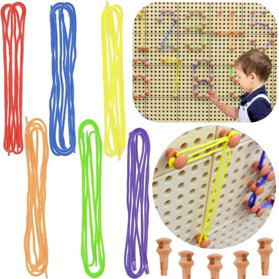 MASTERKIDZ Pegs and Strings Set - For the STEM Science and Creative Board
