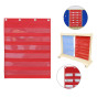 MASTERKIDZ Fabric Hanging Sheet with Pockets for Flashcards and Pictures Red