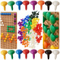 MASTERKIDZ Colorful Jumbo Pegs for STEM Board 128 Pcs - 8 Colors