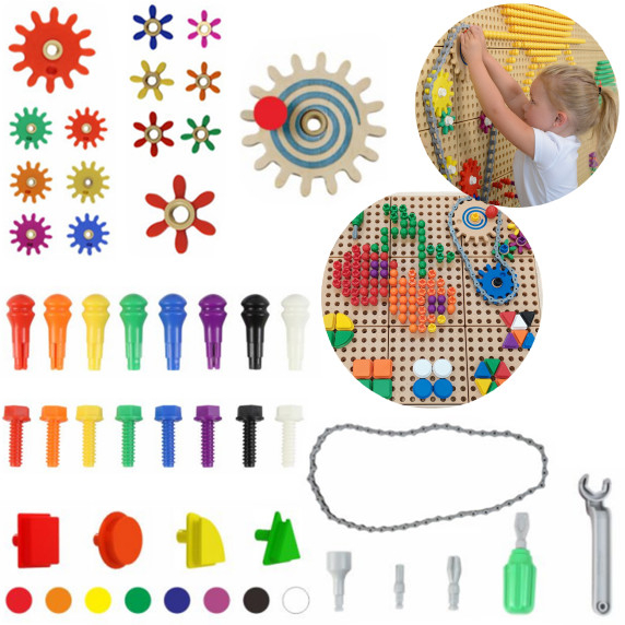 MASTERKIDZ Accessory Set Mix Pins Screws Tools 352 pcs.