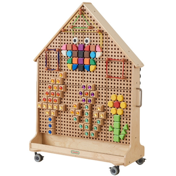 MASTERKIDZ Wooden STEM Board Freestanding XXL in the Shape of a House