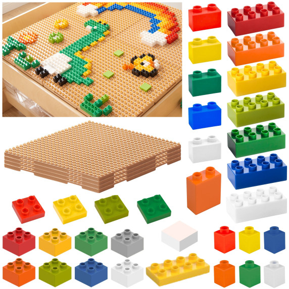MASTERKIDZ STEM Building Block Set 563 pcs with Panel Overlays 4 pcs