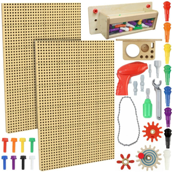 MASTERKIDZ STEM Mounting Panels 2x 120x80 cm + Accessories XXL Set