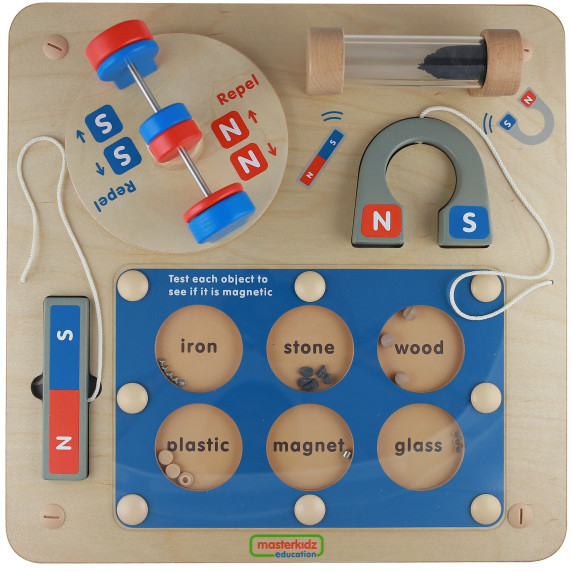 MASTERKIDZ Learning about Magnetic Attraction - Flex Montessori Wall Board
