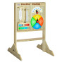CLASSIC WORLD EDU 2-in-1 Manipulative Chalk Board Learning Time and Weather