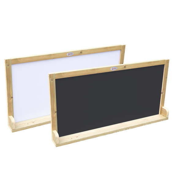 CLASSIC WORLD EDU Wooden Double-Sided Chalk Board - Magnetic Educational