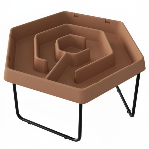 MASTERKIDZ Hexagonal Sand and Water Play Table with Adjustable Height Maze