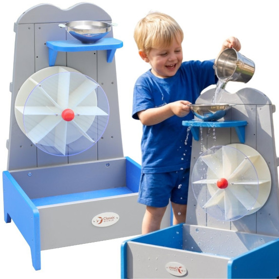 CLASSIC WORLD EDU Wooden Water Wheel Educational Garden Toy