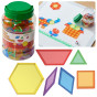 MASTERKIDZ Montessori Tangram Mosaic Blocks Set 140 pcs.