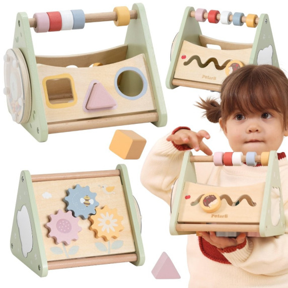 VIGA Activity Triangle – 5-in-1 Wooden Educational Toy