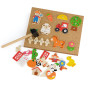 VIGA Wooden Farm Nail Art Montessori Cork Board