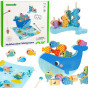TOOKY TOY Wooden Whale and Fish Game Multifunctional 4 in 1