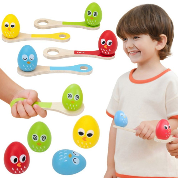 VIGA Egg on a Spoon Run for Children