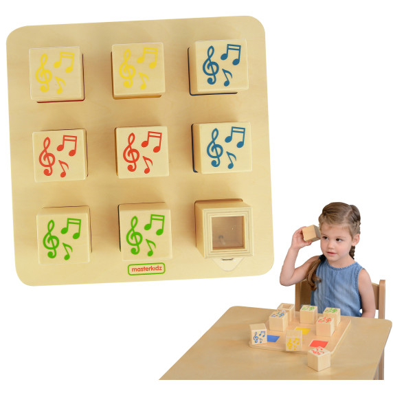 MASTERKIDZ Wooden Sensory Sorter Connecting Sounds Montessori