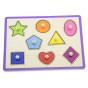 VIGA Wooden Colorful Puzzle with Pins Shapes