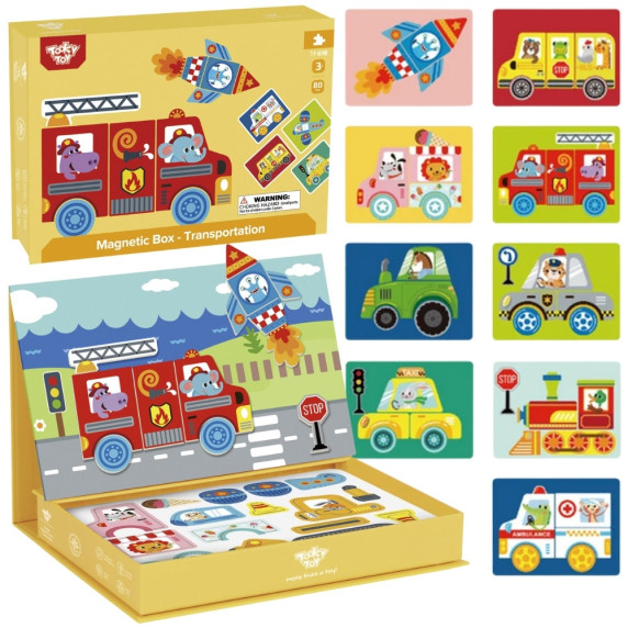 TOOKY TOY Montessori Educational Puzzle Magnetic Box for Children 80 pcs.
