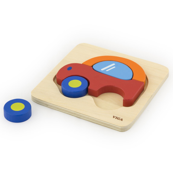 VIGA Baby's First Wooden Puzzle Car