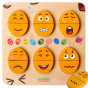 MASTERKIDZ Wooden Eggs Emotion Learning Board - What Humor? Montessori