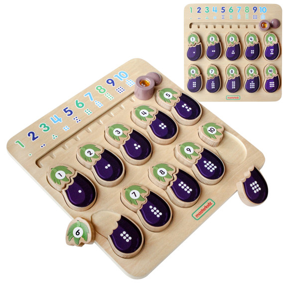 MASTERKIDZ Eggplant Montessori Learning Number Board