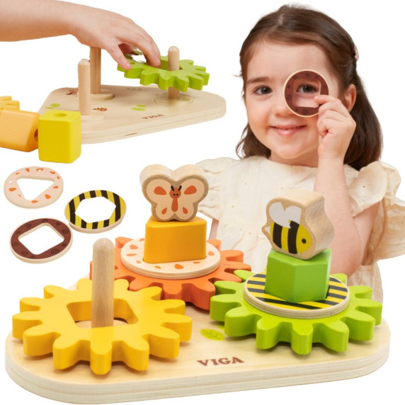 VIGA Wooden Gear Sorter 