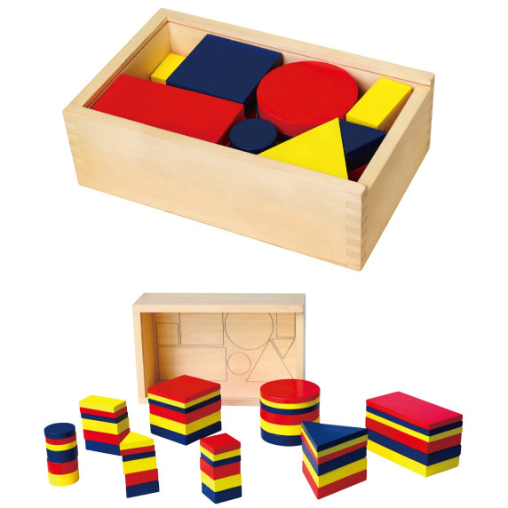 Wooden Dienes Blocks Geometric Figures Viga Toys Montessori