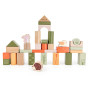 VIGA PolarB Wooden Blocks Montessori Blocks Animals 50 pcs.