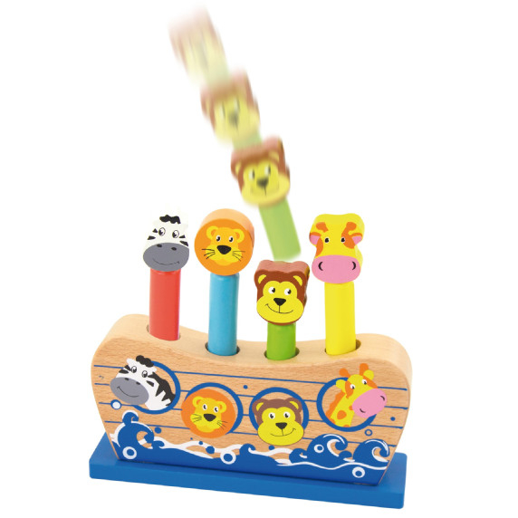 VIGA Wooden Jumping Animals Noah's Ark