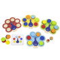 VIGA Wooden Match Colors Game Peacock Tail Montessori + Cards