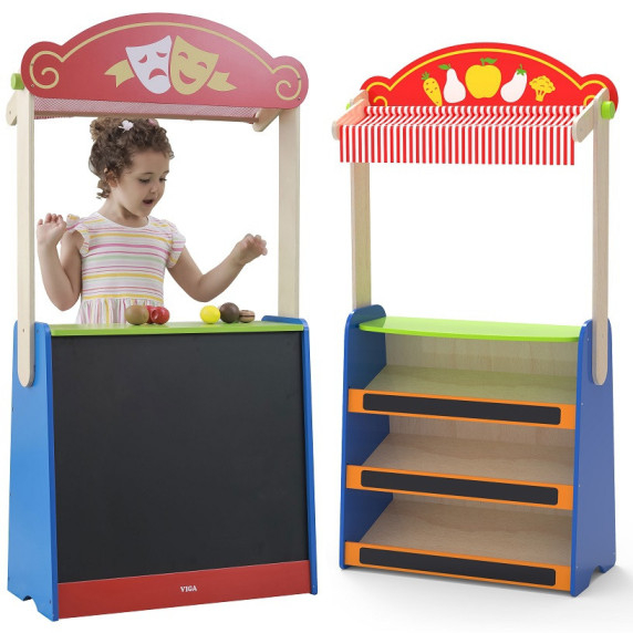 VIGA 2-in-1 Theater and Grocery Store