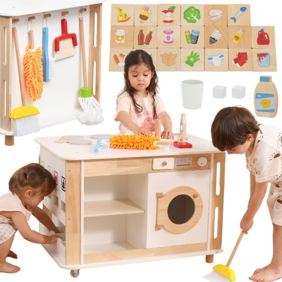 VIGA 3-in-1 Home Center with Accessories – Learning and Fun for Children