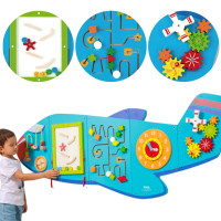 VIGA Wooden Manipulative Sensory Board Airplane FSC Montessori Certificate VIGA Wooden Manipulative Sensory Board Airplane FSC Montessori Certificate