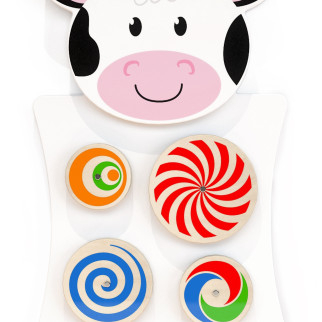 VIGA Wooden Manipulative Board Cow FSC Montessori Certificate