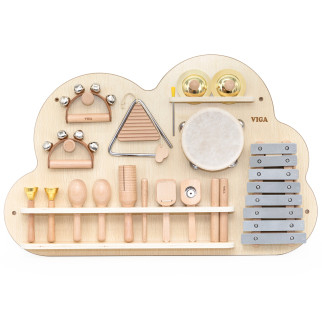VIGA Wooden Music Board Set of 12 Percussion Instruments