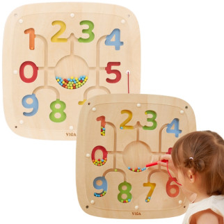 VIGA Wooden Manipulative Sensory Board Learning Counting Sorter