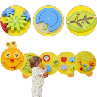 VIGA Large Wooden Caterpillar Activity Board