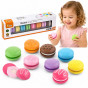 VIGA Wooden Cookies Colorful Cookies Macaroon Set 8 pcs
