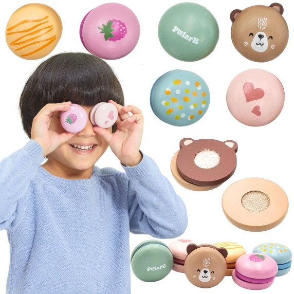 VIGA PolarB Wooden Cookies, Cookies, Confectionery Set, Macaroons