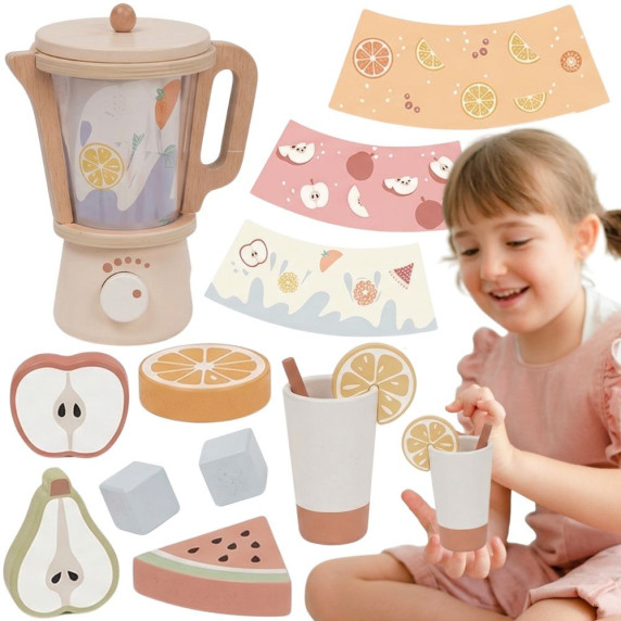 TOOKY TOY Kitchen Blender with Accessories - 18 pieces