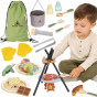 TOOKY TOY Wooden Camping Cooking Set with Campfire