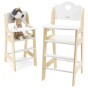 VIGA PolarB White Wooden Feeding Chair for Dolls