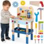 TOOKY TOY Wooden DIY Workshop Table