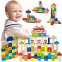 VIGA Wooden Educational Blocks 100 pcs. Numbers and Letters