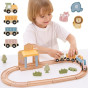 Viga PolarB Wooden Train Set 30 pcs.