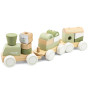 VIGA PolarB Green Train Train with Carriages Blocks