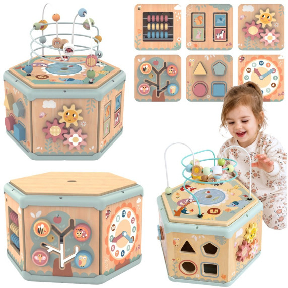 TOOKY TOY Wooden Montessori Hexagon Opening Box