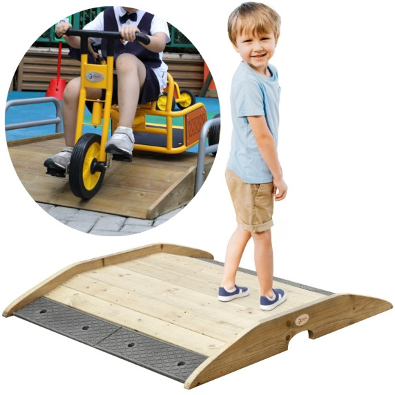 CLASSIC WORLD EDU Wooden Ramp Bridge Access Road Bike Track