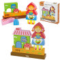 VIGA Wooden Magnetic Blocks Little Red Riding Hood Set 10 Pieces