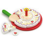 VIGA Birthday Cake Wooden Cutting Set with Velcro