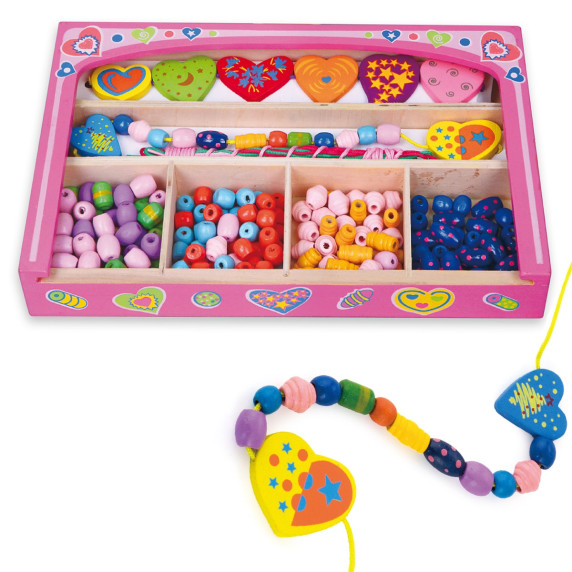 VIGA Stringing Beads Heart Set